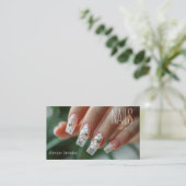 Bridal Floral Nail Art Maniküre Treue Visitenkarte (Stehend Vorderseite)