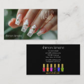 Bridal Floral Nail Art Maniküre Treue Visitenkarte (Vorne/Hinten)