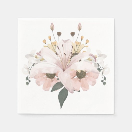 Bridal floral serviette (Vorderseite)