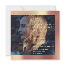 Bridal Foto Abschluss Geburtstagskupfer Metallic