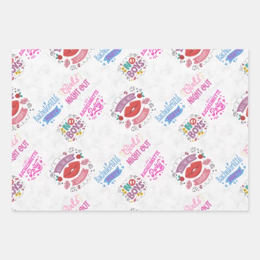 Bridal Future Pack Wrap Wrapping Paper Sheets Geschenkpapier Set (Vorderseite)