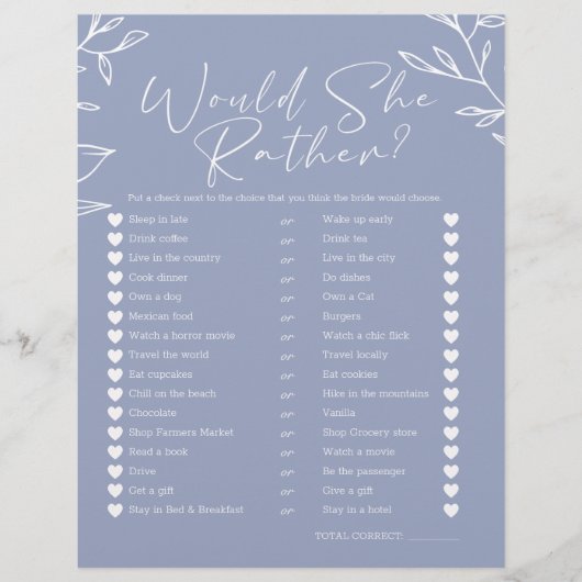 Bridal Game würde sie eher periwinkle Blume (Vorderseite)