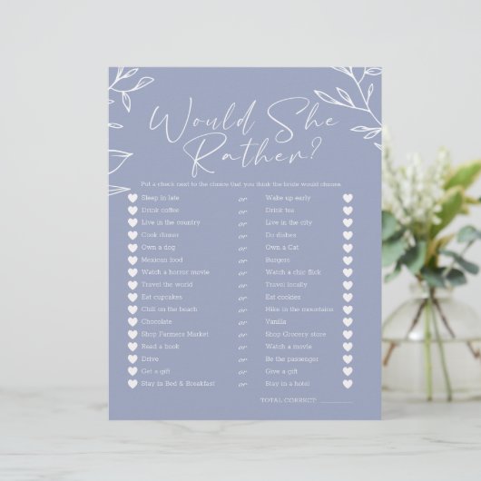 Bridal Game würde sie eher periwinkle Blume (Stehend Vorderseite)