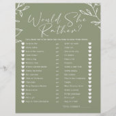 Bridal Game würde sie lieber grüne Blume sagen (Vorderseite)