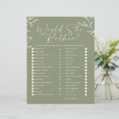 Bridal Game würde sie lieber grüne Blume sagen (Stehend Vorderseite)