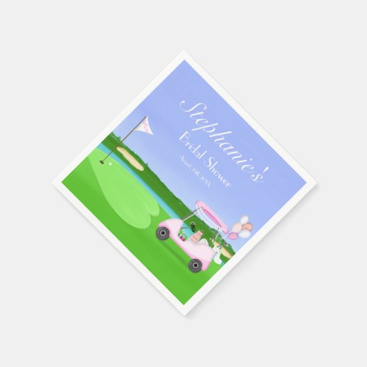 Bridal Golf Brautparty Brunch Serviette (Ecke)