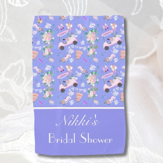 Bridal Golf Brautparty Nahtloses Muster Golfhandtuch