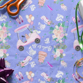 Bridal Golf Brautparty Nahtloses Muster Seidenpapier