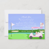 Bridal Golf Cart Brautparty Brunch Party Dankeskarte (Vorderseite)