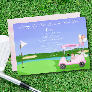 Bridal Golf Cart Brautparty Brunch Party Einladung