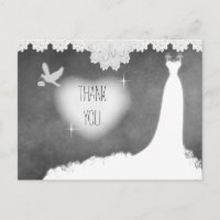 Bridal Gown auf Chalkboard mit Lace & White Dove
