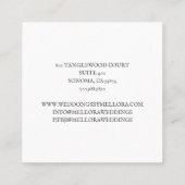 Bridal Gown Boutique Quadratische Visitenkarte (Rückseite)