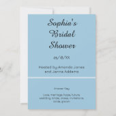 Bridal Gown Bridal Blue Word Scramble Game Einladung (Rückseite)