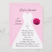 Bridal Gown Bridal Luncheon Einladung — Rosa (Vorne/Hinten)