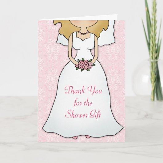 Bridal Gown Dusche Danke (Vorderseite)