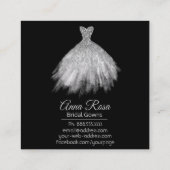 *~* Bridal Gown Hochzeitskleider Quadratische Visitenkarte (Rückseite)