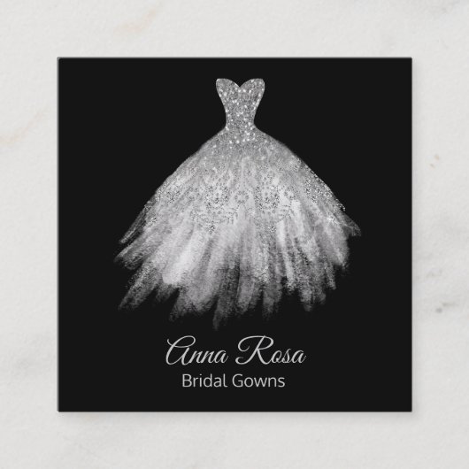 *~* Bridal Gown Hochzeitskleider Quadratische Visitenkarte (Vorderseite)