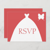 Bridal Gown Pink UAWG RSVP Karte (Vorne/Hinten)