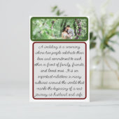 Bridal Groom Natural Dankeskarte (Stehend Vorderseite)