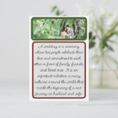 Bridal Groom Natural folded thank you cards Einladung (Stehend Vorderseite)