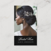 Bridal Hair Elegantes Foto Salon Hochzeit Visitenkarte (Vorderseite)
