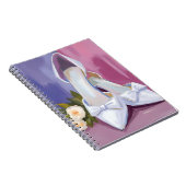 Bridal Heels | White Bow Rose Watercolor Wedding Notizblock (Rechte Seite)