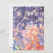 BRIDAL HOLOGRAPH MODERN LEAFS WREATH QR LOGO EINLADUNG (Rückseite)