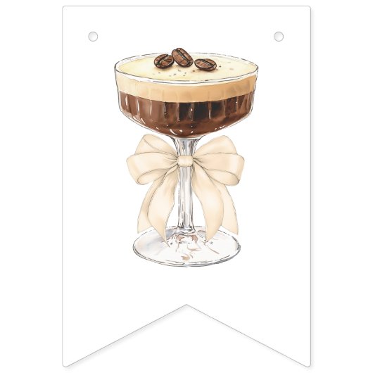 Bridal in a Tini Bit - Espresso Martini Bridal Wimpelkette (Erste Fahne)