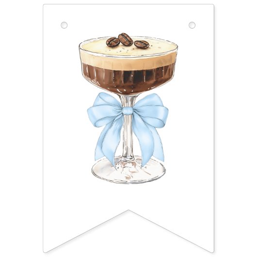 Bridal in a Tini Bit - Espresso Martini Bridal Wimpelkette (Erste Fahne)