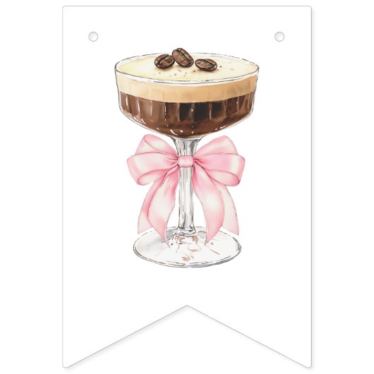 Bridal in a Tini Bit - Espresso Martini Bridal Wimpelkette (Erste Fahne)