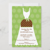 Bridal Kitchen Shower - Limone Schürze Going Einladung (Rückseite)