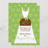 Bridal Kitchen Shower - Limone Schürze Going Einladung (Vorne/Hinten)