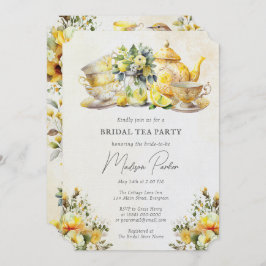 Bridal Lemon Tea Party Vintag Einladung