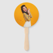 Bridal Lemon Tea Party Vintages Foto Fächer (Rückseite)