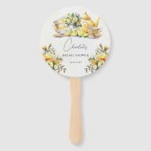 Bridal Lemon Tea Party Vintages Foto Fächer (Vorderseite)