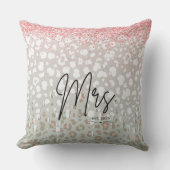 Bridal Leopard Print Wedding Cushion Kissen (Vorderseite)