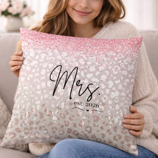 Bridal Leopard Print Wedding Cushion Kissen