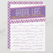 Bridal Libs Junggeselinnen-Abschied Game Card (lil Einladung (Vorne/Hinten)