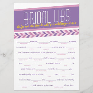 Bridal Libs Junggeselinnen-Abschied Game Card (lil Einladung