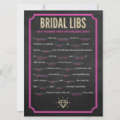 Bridal Libs Junggeselinnen-Abschied Game Card (pin Einladung (Vorderseite)