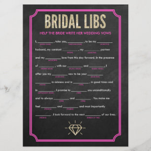 Bridal Libs Junggeselinnen-Abschied Game Card (pin Einladung