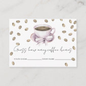 Bridal Liebe braut wie viele Kaffeebohnen Begleitkarte (Vorderseite)
