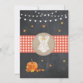 Bridal Lingerie Dusche Party Pumpkin Fall in Liebe Einladung (Rückseite)