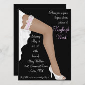 Bridal Lingerie Dusche Personalisierte ethnische Einladung (Vorne/Hinten)