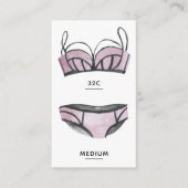 Bridal Lingerie Size Insert Card (Vorderseite)