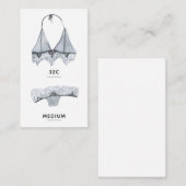 Bridal Lingerie Size Insert Card (Vorne/Hinten)