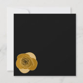 Bridal Luncheon Black Gold| Hochzeitliches Brautpa Einladung (Rückseite)