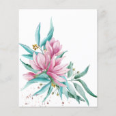 Bridal Luncheon Blumendusche Einladung (Rückseite)