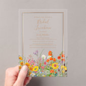 Bridal Luncheon Boho Wild Blume Brautparty Acryleinladungen (Insitu (Handheld))