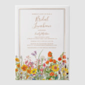 Bridal Luncheon Boho Wild Blume Brautparty Pergament Einladungen (Vorderseite)